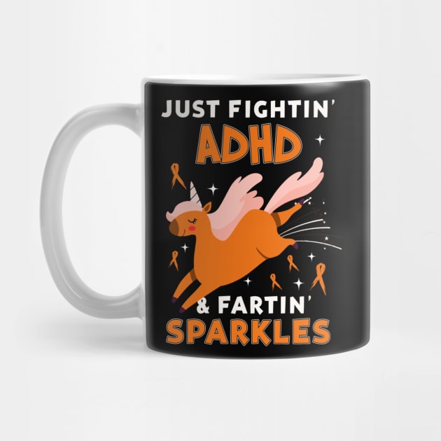 ADHD funny unicorn farting sparkles by TeesCircle